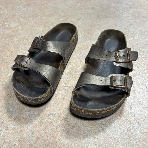 Birkenstock Sydney Slide Sandals Graceful Taupe Womens 39 US 8 Straps Cork - Picture 13 of 14